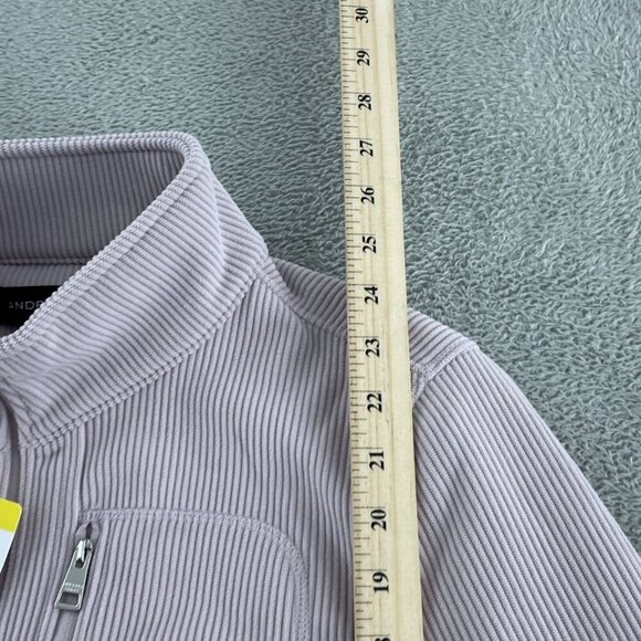 Andrew Marc Womens Light Purple Full-Zip Ribbed Jacket S NWT 5867 - Picture 6 of 9
